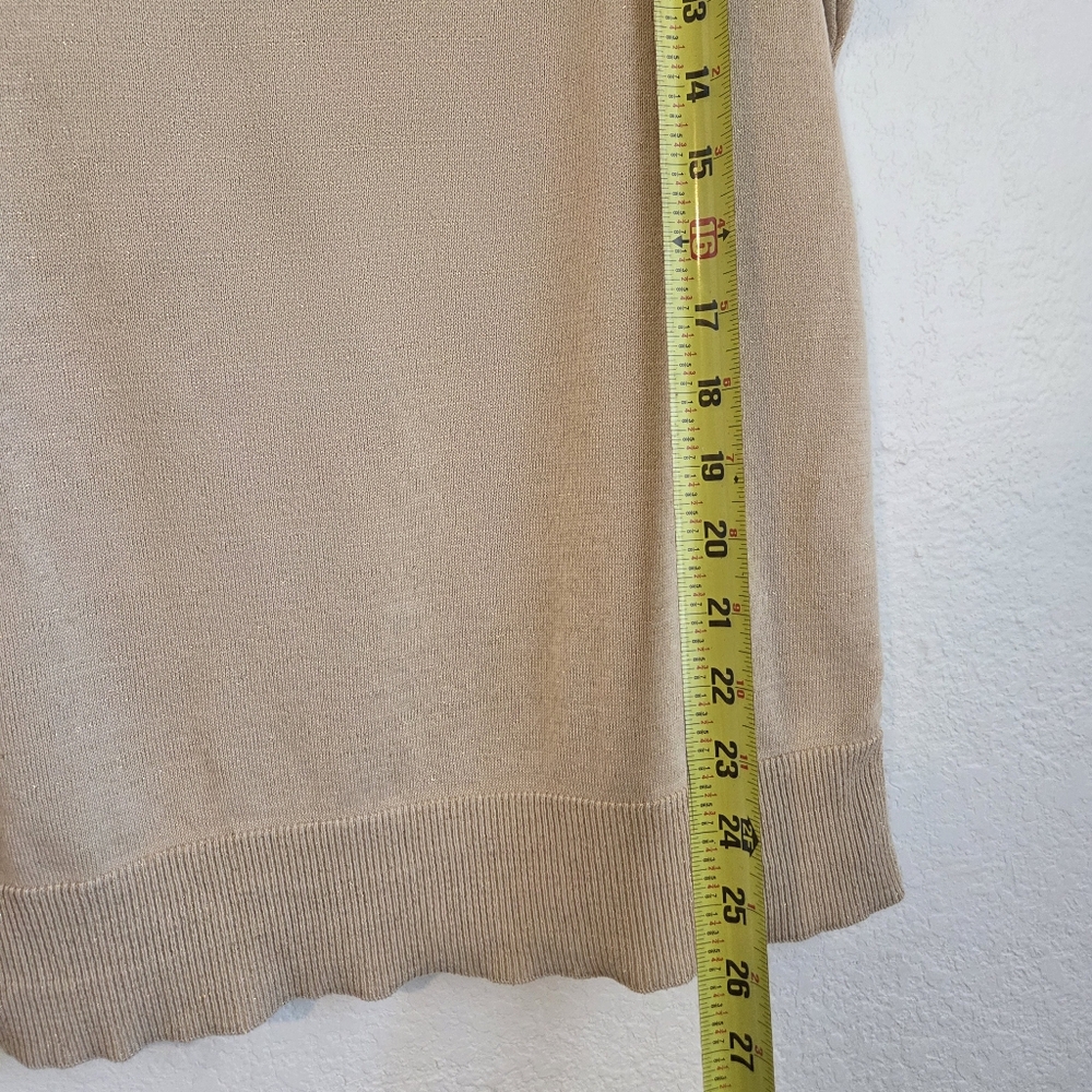 Coldwater Creek Dolman Short Sleeve Brown Metalic Knit Pullover PlusSize 1X - Picture 16 of 16